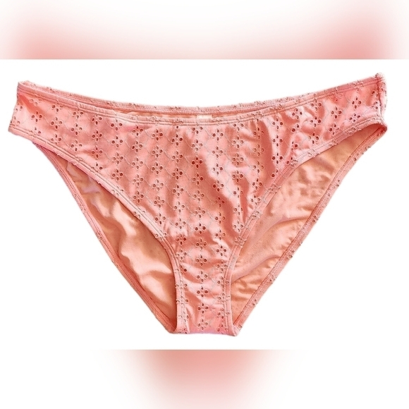 Juniors Ninty-Nine° Swim Bikini Bottom XXL Coral Eyelet Pink XX Large NWT - Picture 2 of 6